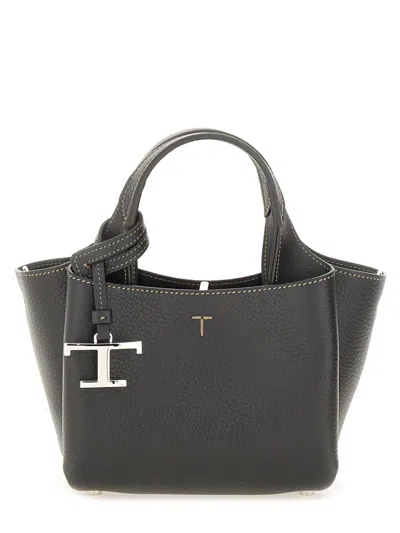 Tod's Micro Leather Bag In Black