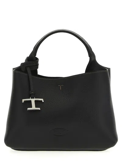 Tod's Micro Leather Handbag In Black