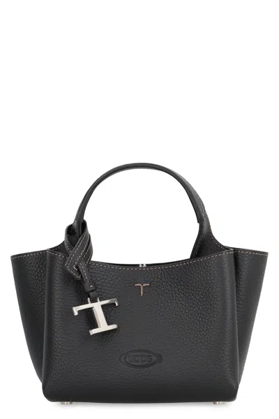 Tod's Micro Leather Handbag In Black