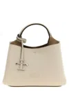 Tod's Micro Leather Handbag Crossbody Bags Gray In White