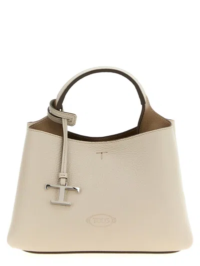 Tod's Micro Leather Handbag In Gray
