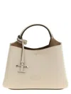 Tod's Micro Leather Handbag Crossbody Bags Gray In White