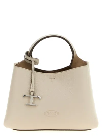 Tod's Micro Leather Handbag In Neutral