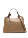 Tod's Micro Leather Shopping Bag In Brown