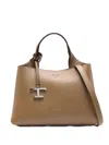 Tod's Micro Leather Shopping Bag In Brown