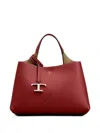 Tod's Leather Micro Handbag In Red