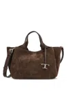 Tod's Micro Leather Tote Bag In Brown