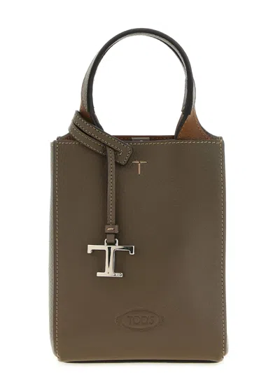 Tod's Micro 't Timeless' Handbag In Green