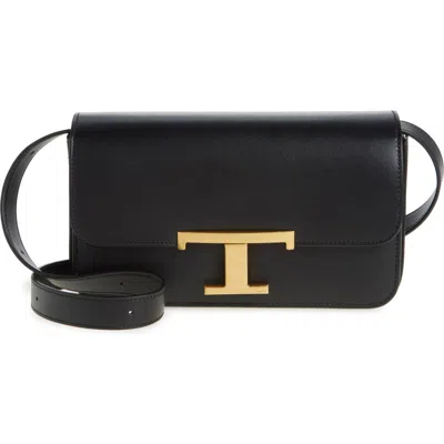 Tod's Micro T-timeless Leather Shoulder Bag In Nero