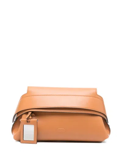 Tod's Mini Cuoio Chiaro Calfskin Leather Clutch Bag