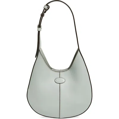 Tod's Mini Di Leather Hobo Bag In Cromo Chiaro