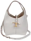Tod's Mini Handbag With Structured Silhouette And Gold-tone Hardware In White