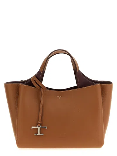 Tod's Mini Leather Handbag In Brown