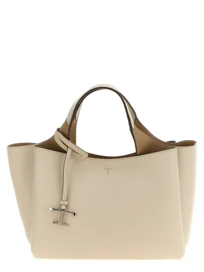 Tod's Mini Leather Handbag In Neutral
