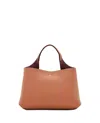 Tod's Mini Leather Shopping Bag In Brown