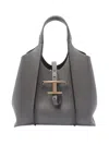 Tod's Mini Structured Tote Bag With Top Handle In Gray