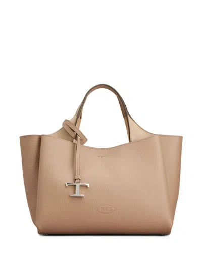 Tod's T-timeless Mini Tote Bag In Neutral
