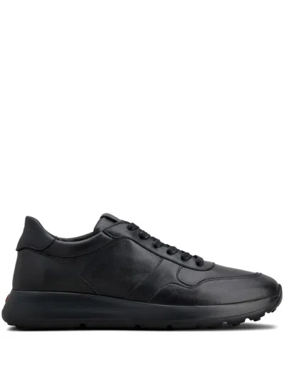 Tod's Minimalist Black Leather Trainers With Rubber Sole