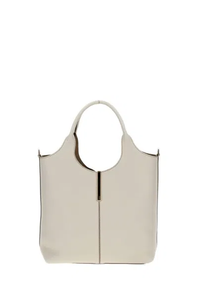 Tod's Minimalist White Handbag With Cut-out Handle