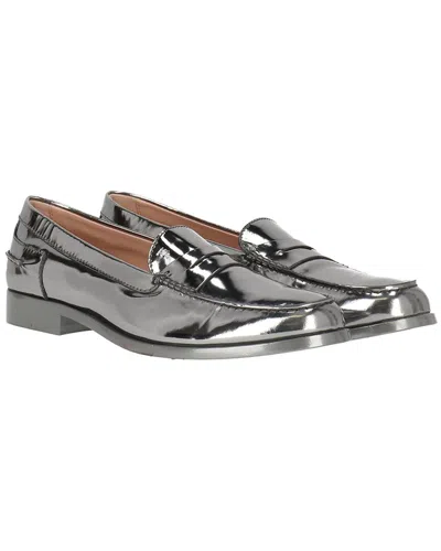 Tod's Mirrored Leather Loafer In Metallic