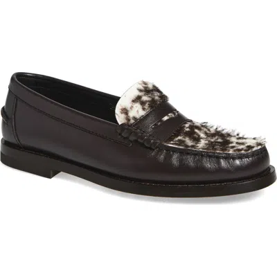 Tod's Mixed Media Loafer In Brown