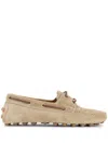 Tod's Boat Gommino Bubble Suede Loafers In Multi