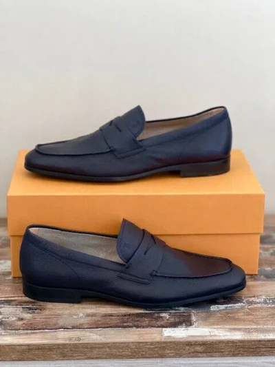 Pre-owned Tod's Mocassin Gomma Shoes In Box Uk 9 Us 10.5 In Blue