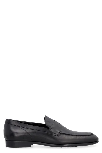 Tod's Gomma Leggero Leather Loafers In Dark Brown