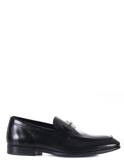 Tod's Leather Loafer With Iconic Horsebit In Black