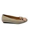 Tod's Moccasin Flats In Cream Leather In White