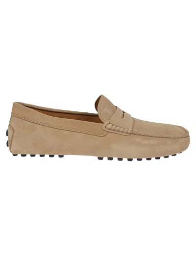 Tod's Moccasin-inspired Leather Loafers With Rubber Pebble Sole In Pink