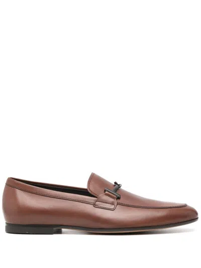 Tod's Men's Xxm38k0id30nf5 T Ring Ca75 Cuoio Loafer In Brown