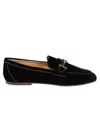Tod's Moccasins With Gold-tone Buckle Detail And Soft Texture In Blue