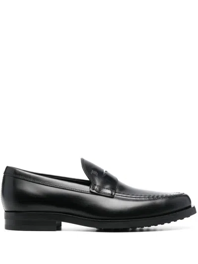 Tod's Moccasins With Monogram In Black