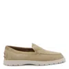 Tod's Beige Leather-suede Blend Loafers