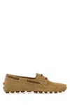 Tod's Gommino Leather-trimmed Suede Loafers In Beige O Tan