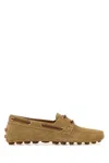 Tod's Gommino Leather-trimmed Suede Loafers In Beige O Tan