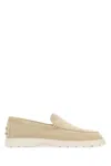 Tod's Sand Suede Loafers In Beige O Tan