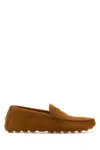 Tod's Caramel Calf Hair Loafers In Brown