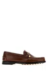 Tod's Leather Loafers Gold-tone Hardware In Brown