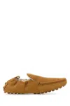 Tod's Camel Suede Loafers In Brown