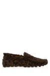 Tod's Textured Calfskin Leather Moccasins With Leopard Print In Multi