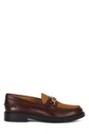 Tod's Hardware Block Heel Two-tone Loafers In Zzg8