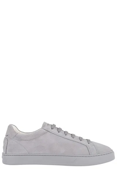 Tod's Modern Suede Sneakers In Grey