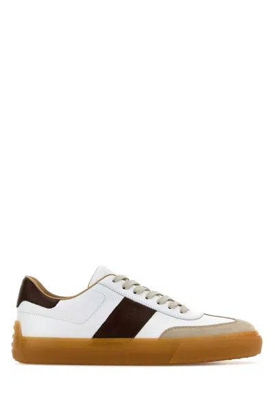 Tod's Round Toe Panel Sneakers In Multicoloured