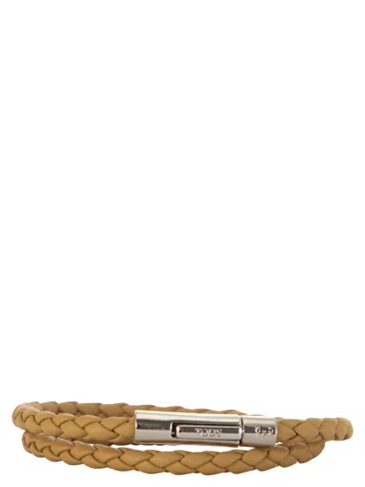 Tod's Mycolors 2-turn Leather Bracelet In Orange