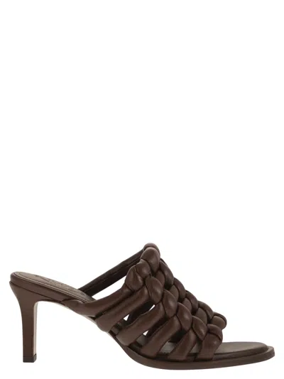 Tod's Nappa Leather Clogs In Brown