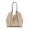 TOD'S TOD'S NATURAL GRAINED LEATHER TOTE BAG