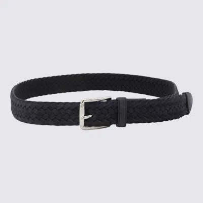 Tod's Navy Leather Belt In Blue