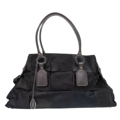 Pre-owned Tod's Navy Leather Shoulder Bag () In Multi